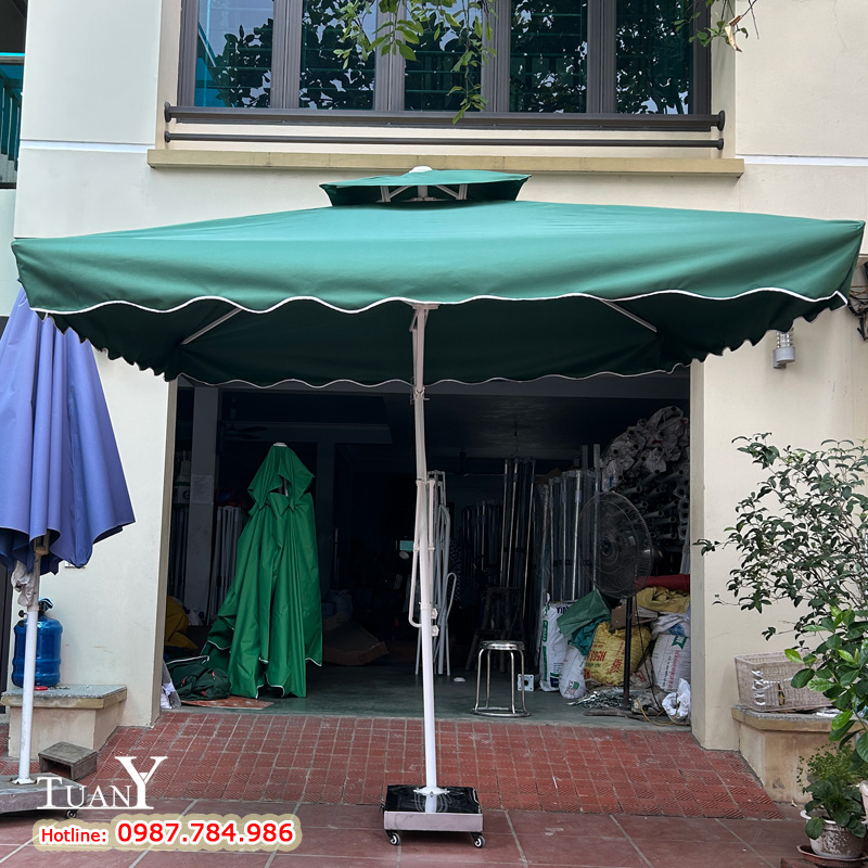 Ô lệch tâm màu xanh lá đậm