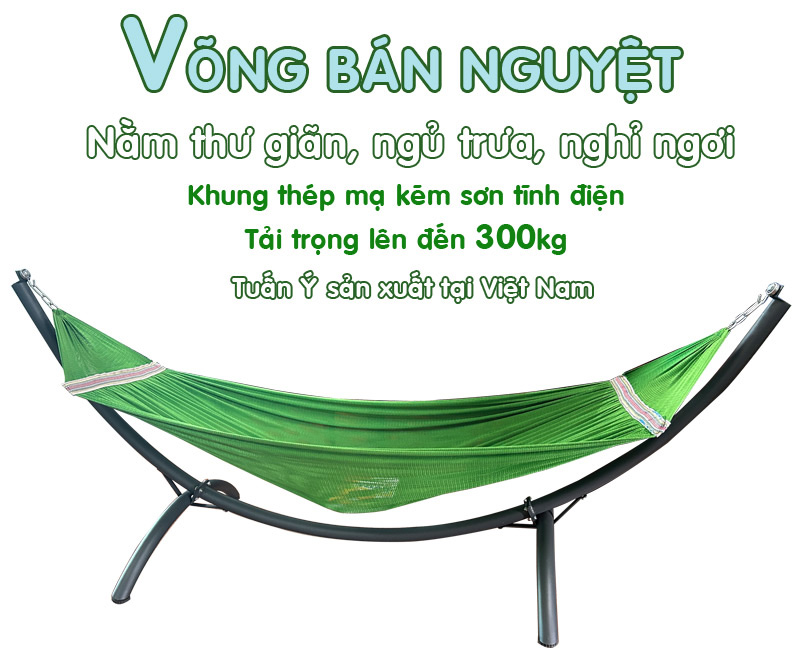 Võng bán nguyệt Tuấn Ý sản xuất tại Hà Nội Võng bán nguyệt Tuấn Ý sản xuất tại Hà Nội