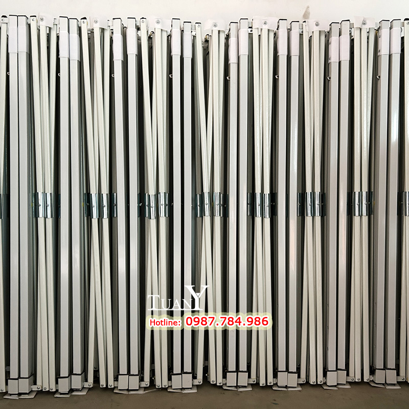 Khung nhà bạt 3mx6m sơn tĩnh điện cao cấp màu ghi sáng