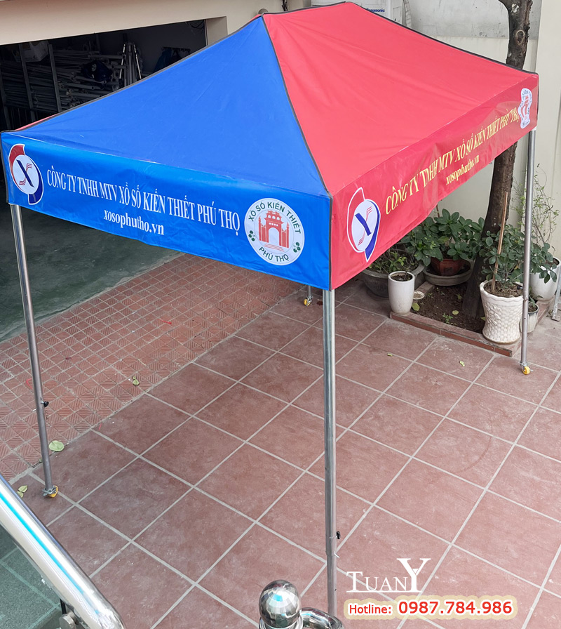 Nhà bạt 6m vuông có in ấn theo yêu cầu