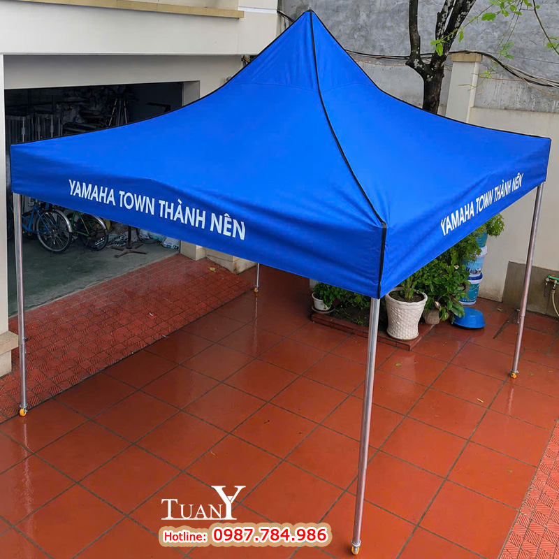 Nhà bạt 9m vuông nhìn từ chóp mái xuống