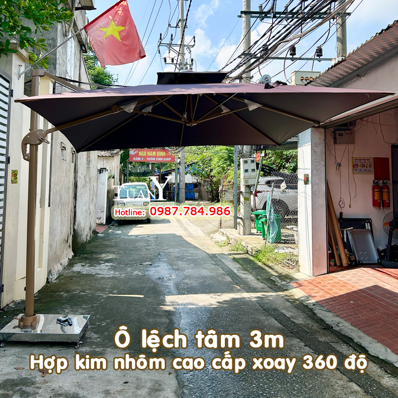 Dù lệch tâm mái vuông 3mx3m