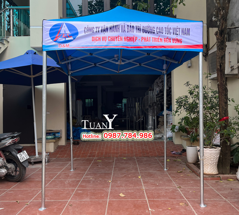 Nhà bạt diện tích 4m vuông in ấn dịch vụ